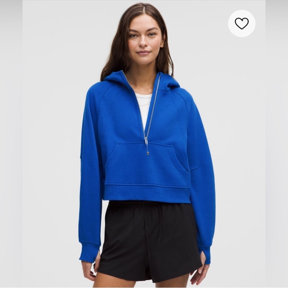 Lululemon half zip cropped scuba hoodie